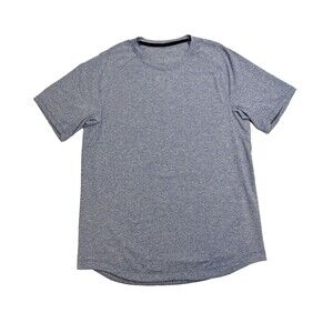 Lululemon Men's Athletic T Shirt Blue Heather Performance Training Tee Size L